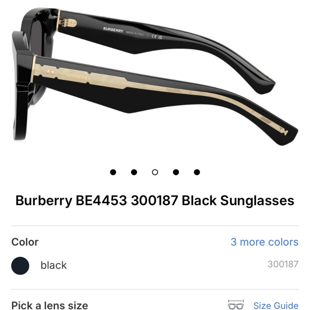 NEW, BURBERRY BLACK SQUARE SUNGLASSES! ABSOLUTELY GORGEOUS ! 🕶️🕶️🌻🌻 - Picture 4 of 15
